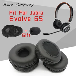 Almohadillas para los oídos Jabra Evolve 65, almohadillas de repuesto para los auriculares, espuma de esponja de cuero PU