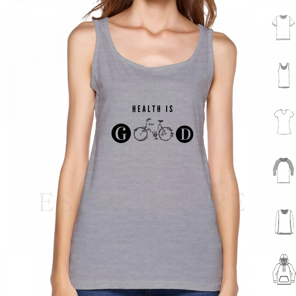 Health Is Good Tank Tops Vest Cycling Bicycle Cycologist Dont Hate Meditate Act Right Today Actrighttoday Dont Hate