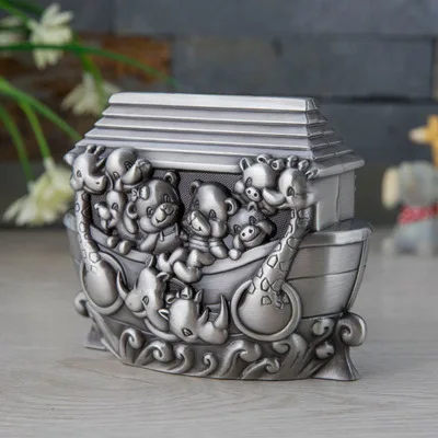 

Classic Noah's Ark boat shape metal coin counter money saving coin dispenser as secret box cash box for money SNG039