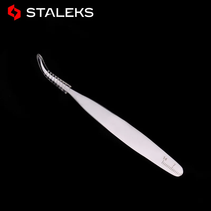 STALEKS PRO TE-40-7 트위저 접목 볼륨 속눈썹 블루밍 정전기 방지 고정밀 하이퍼 파인 AISI 420 스틸