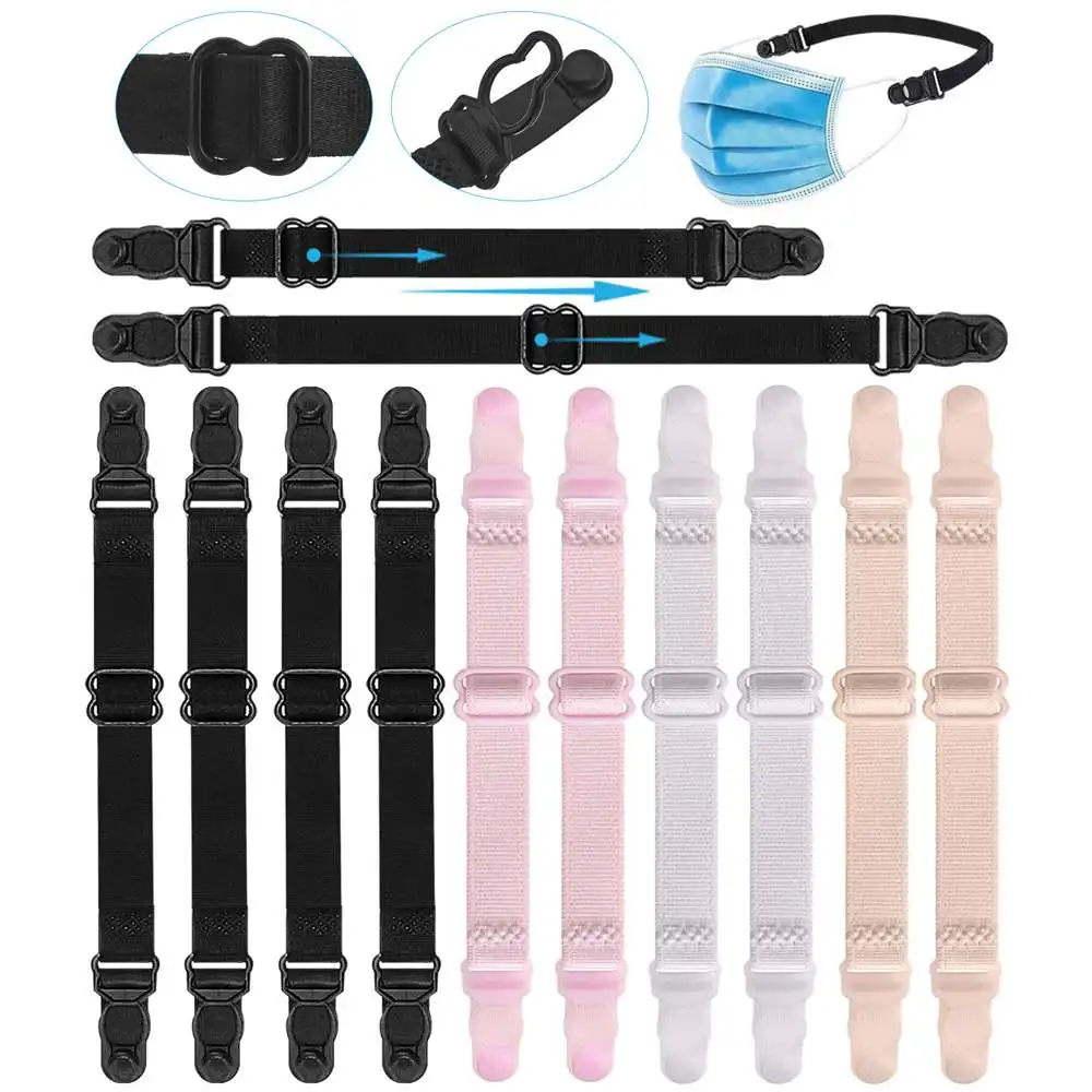 10/20 pcs Adjustable Mask Extension Mask Strap Anti-Slip Ear Grips Rope Mask Elastic Ear Saver Clip Hook Buckle Mask Storage Bag