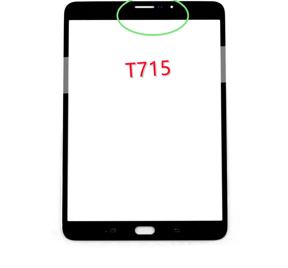 Novo Para Samsung Galaxy Tab S2 SM-T715 T715 T710 Painel de lente de vidro frontal (não Touch Screen Digitizer Sensor)