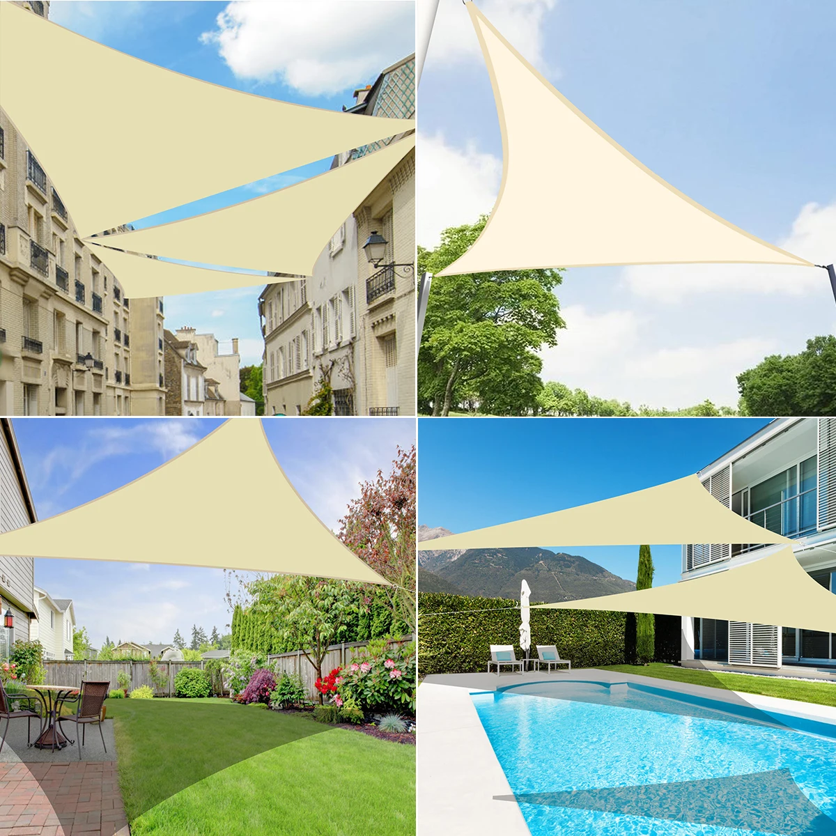 Waterproof Shade Sail Rectangle Triangular Shade Sail Garden Terrace Canopy Swimming Gazibo Tent Waterproof awning patio carport