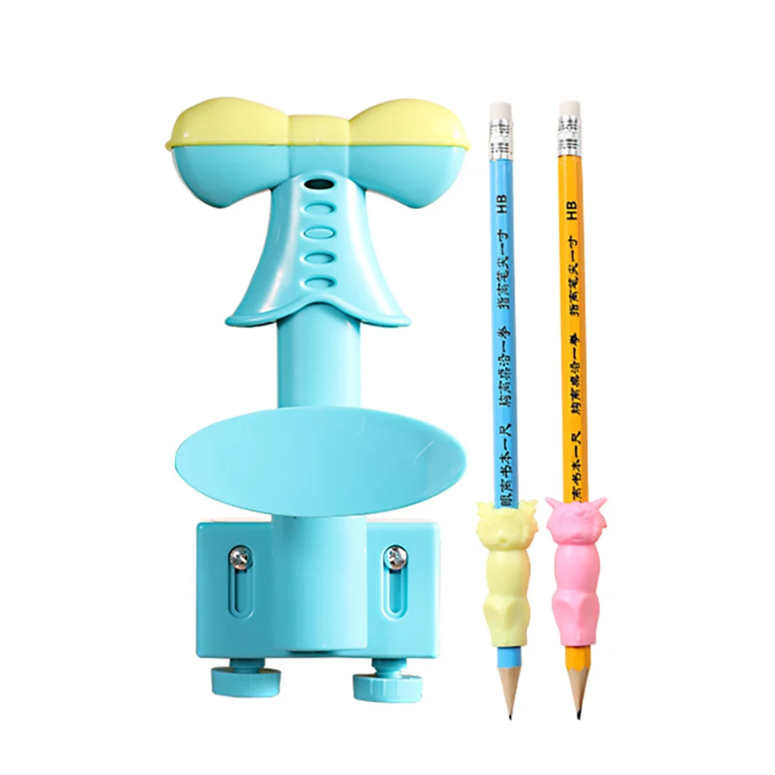1 Set Sitting Posture Orthosis Kit With Pencil Pen Holder, Adjustable Student Posture Corrector Brackets Eye Protection