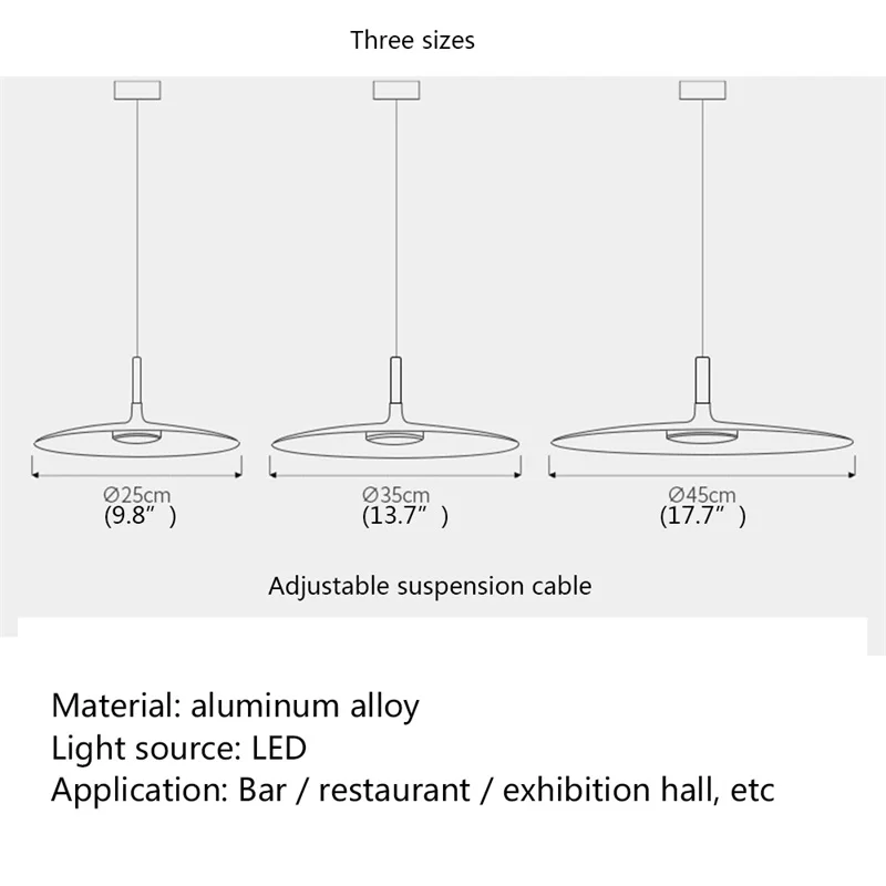 Hongcui Nordic Pendant Light Modern Simple Creative LED Lamps Fixtures For Home Decorative Dining Room