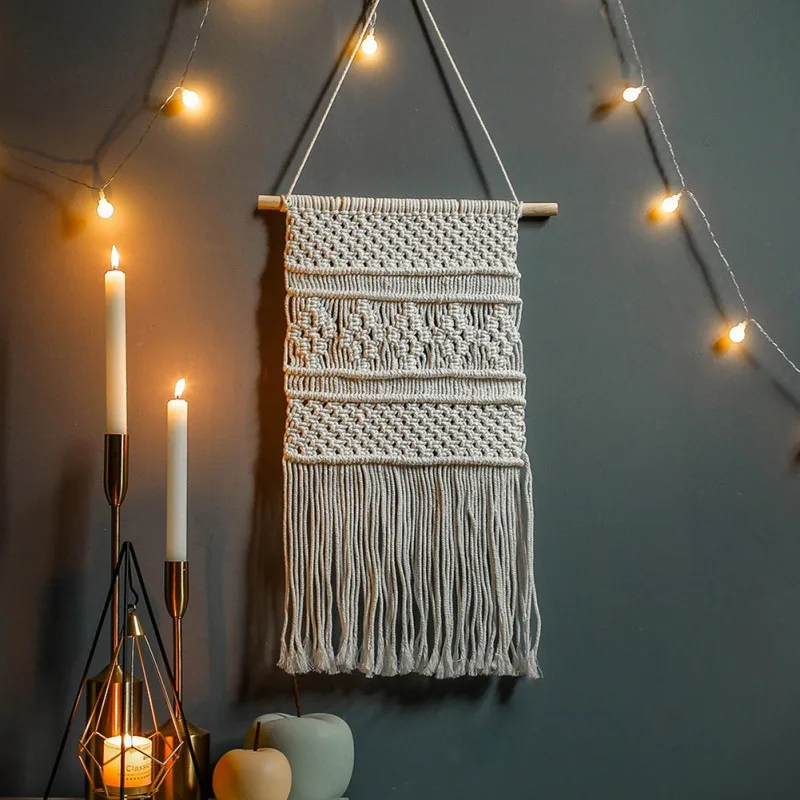 Tapiz colgante de pared de macramé, decoración artística Bohemia para el hogar, hermoso apartamento, dormitorio, boda, regalo del Día de la madre