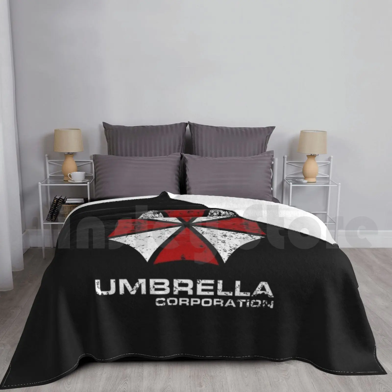 Umbrella Corporation Blanket For Sofa Bed Travel Umbrella Horror Video Game