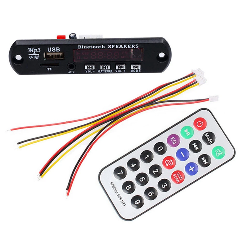 Bluetooth Decoder Board Automobile MP3 FM Radio Bluetooth 5 0 Speaker Module Audio Decoder Board 2020