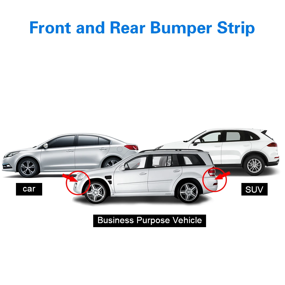 Carbon Fiber Rubber Car Bumper Lip Strip 2PCS Auto Accessories Universal Anticollision Protectors