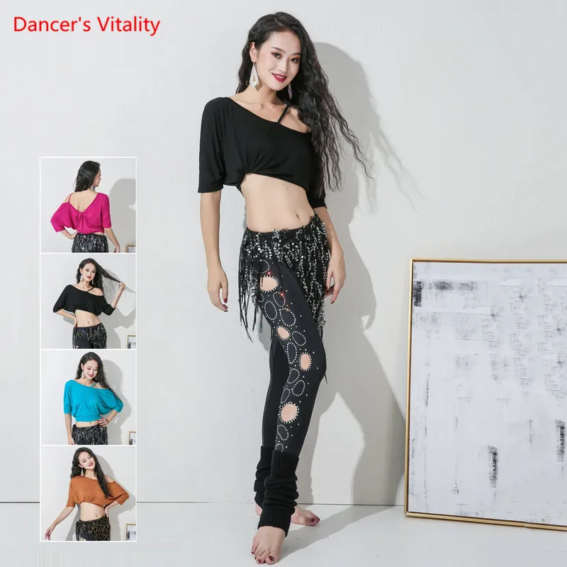 Belly Dance Top Or Hip Scarf Or Pants Female Adult Elegant Loose Shirt Trousers Profession Performance Practice Clothes