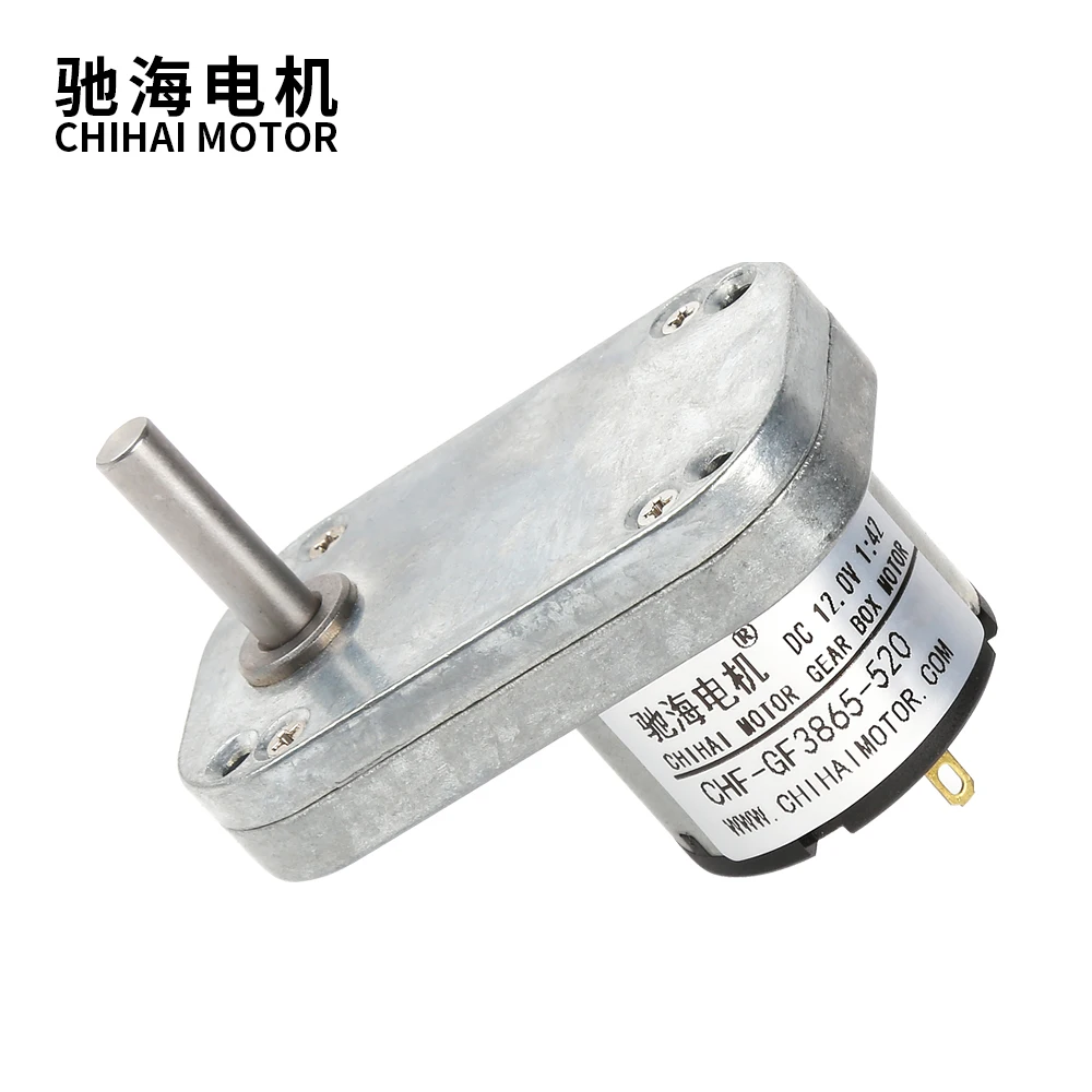CHF-GF3865-520 Small Wheelbase Robot L type Motor 38mm 12v 150rpm High Torque Carbon Brush Dc Geared Motor For BBQ