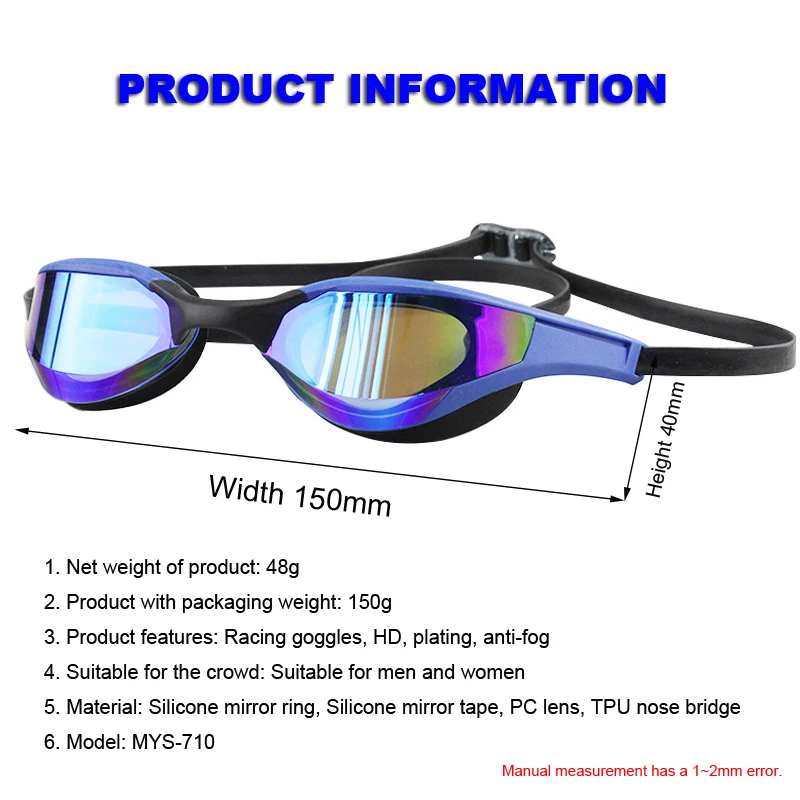 Profession Racing Swimming Goggles Plating Waterproof UV Protection Competition Anti-Fog Glasses Outdoor Match Eyeglasses