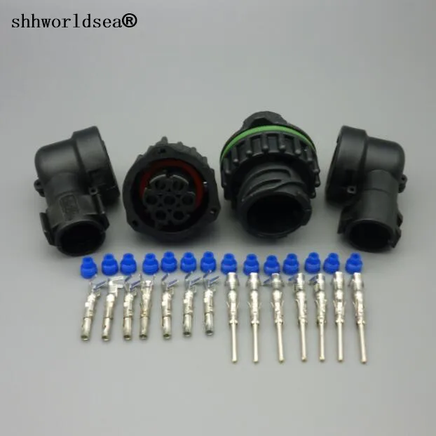 

worldgolden 1/5/30sets 1.5mm 7 Pin 967650-1 female 1718230-1 male Auto Sensor plug Sheath Waterproof IP67/69,temp resistance