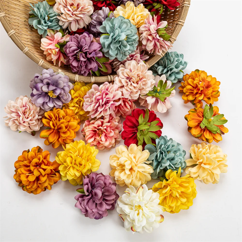 Nanairo 20pcs 8cm Silk Artificial Gerbera Flower Heads For Home Wedding Decoration DIY Supplies Fake Flowers Christmas