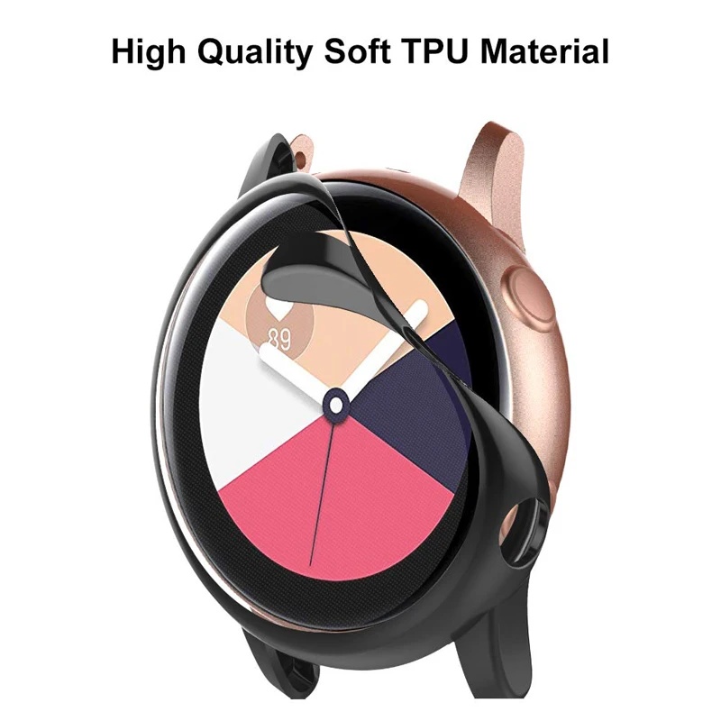 Protective Case for samsung galaxy watch active 2 silicone Full Screen Protection cover Galaxy Active 44mm 40mm R830 R820