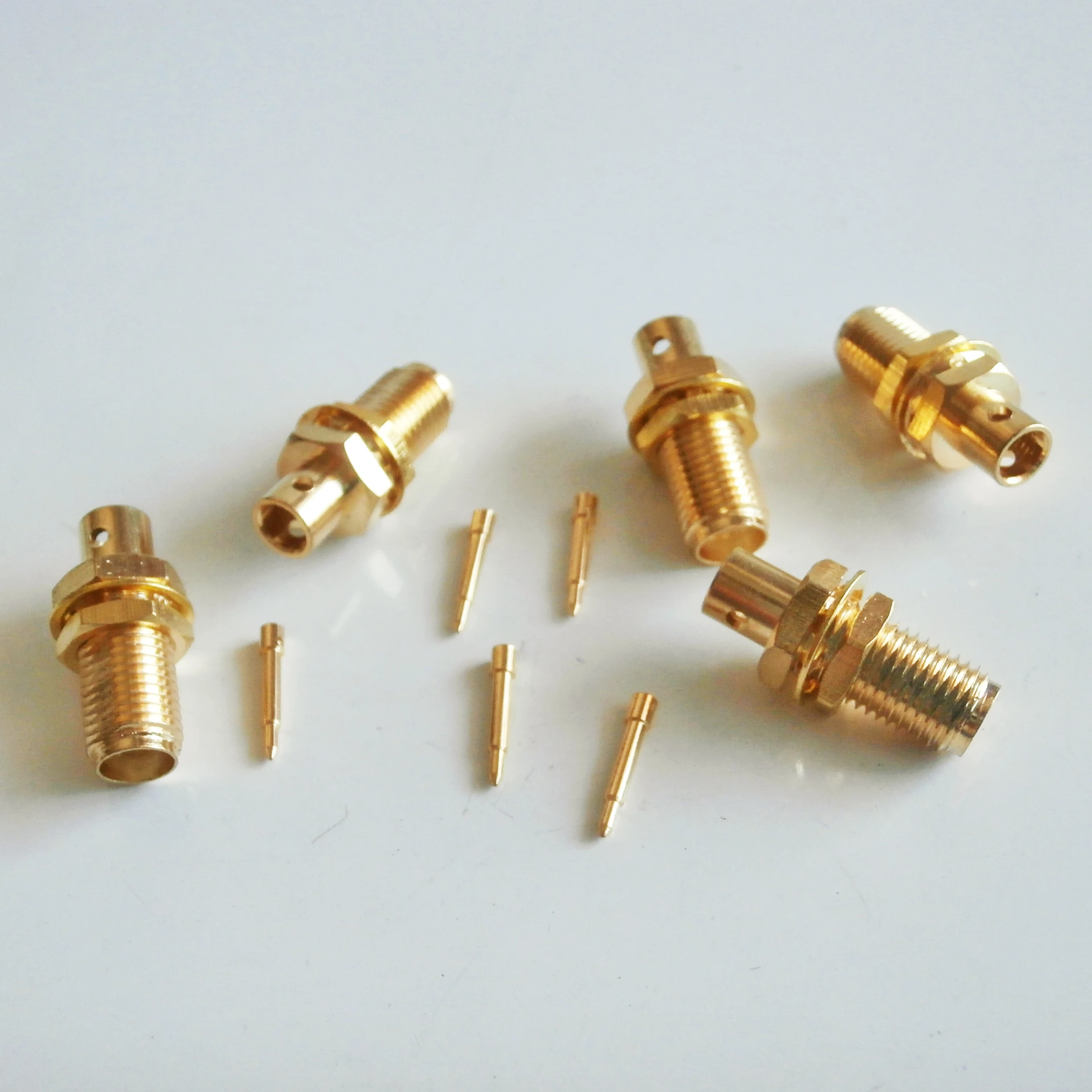 10Pcs Connector Rp * Sma Female Plug Moer Schot Semi-Rigide RG402 0.141 "Cable Straight Rf Coaxiale