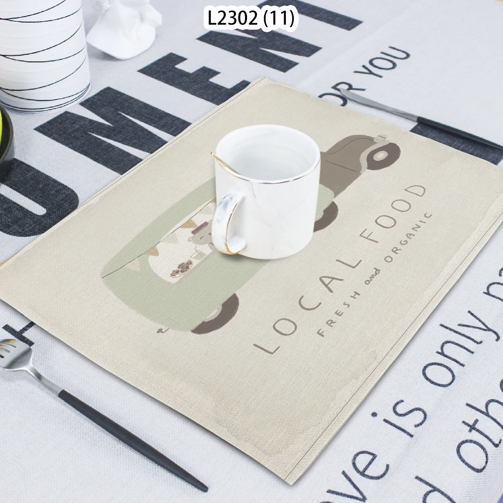 

1 Piece Of Cake Pattern Elephant Chef Printing Napkin Cloth Home Decoration Table Mat Cloth Tea Towel Coaster 42*32 Servilletas