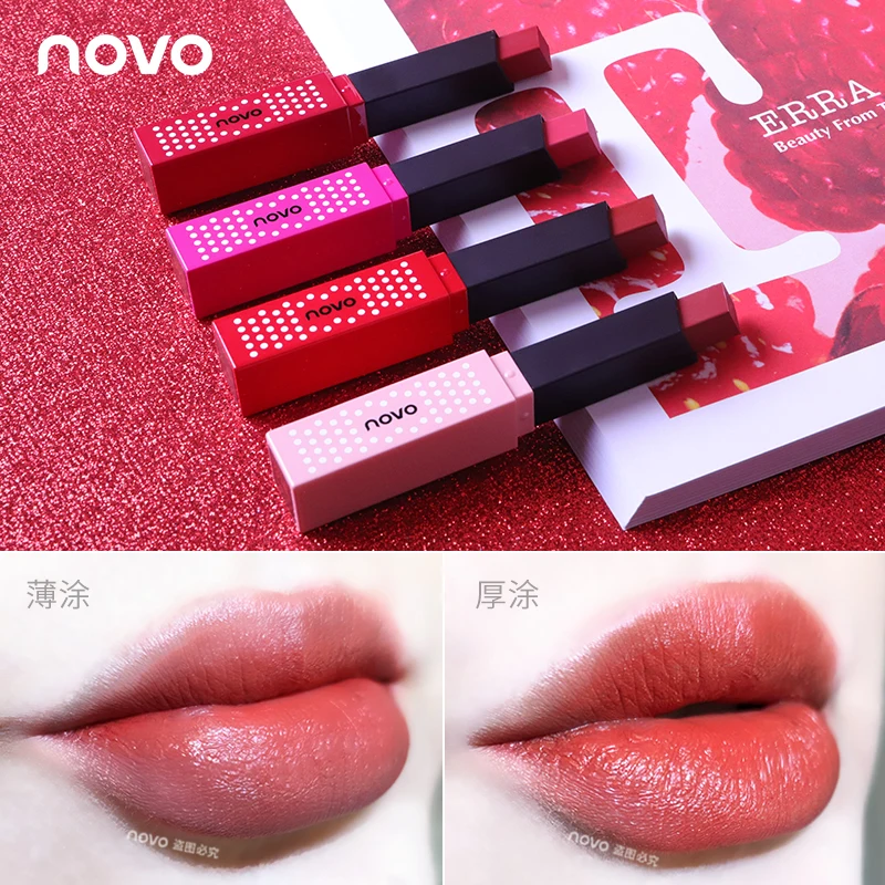 Glitter Luxury Bag Lipstick With Mirror Matte Moisturizing Velvet lasting Temperature Change Lip Balm 3pcs In Bag Fashion Makeup