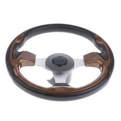 Marine Boat Non-directional 3 Spoke steering wheel 12.6' 320mm Steering Wheel Fits 3/4' Tapered Key Adapter Boat Accessories