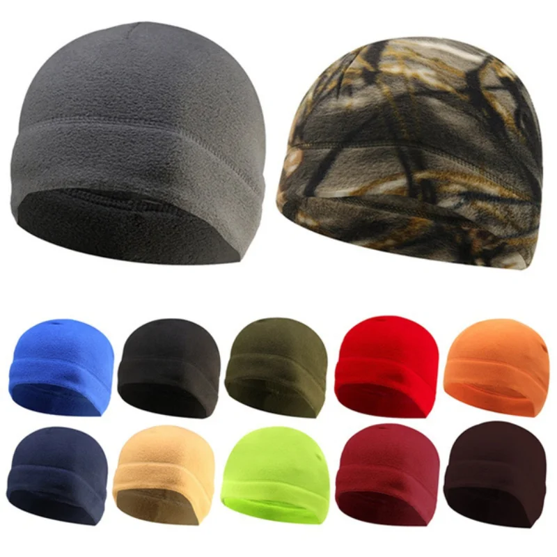 Unisex Winter Warm Polar Fleece Caps Outdoor Sports Hiking Cycling Skiing Hat Cap Windproof Soft Beanie Women Men Bike Hat Caps