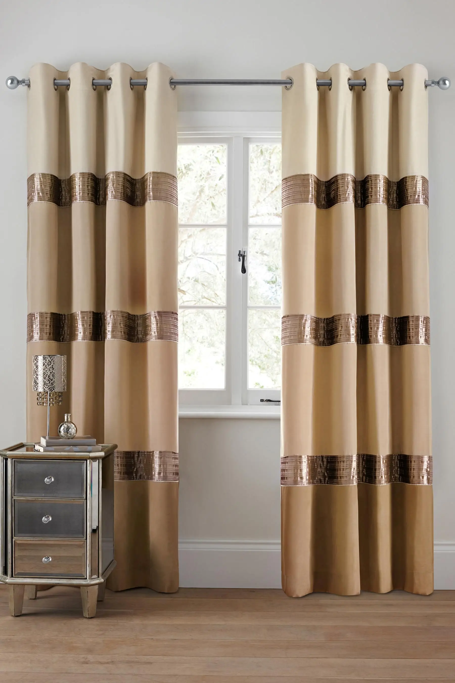 Export stitching imitation silk horizontal  living room bedroom study of ultra high - large shading curtain