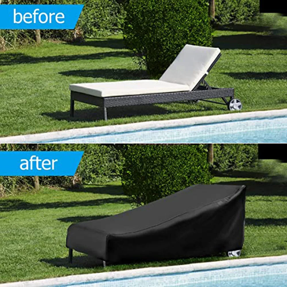 Waterproof Patio Lounge Chair Cover, Durable Outdoor Lounge Chair Cover, UV Resistant.208X76X41X79cm