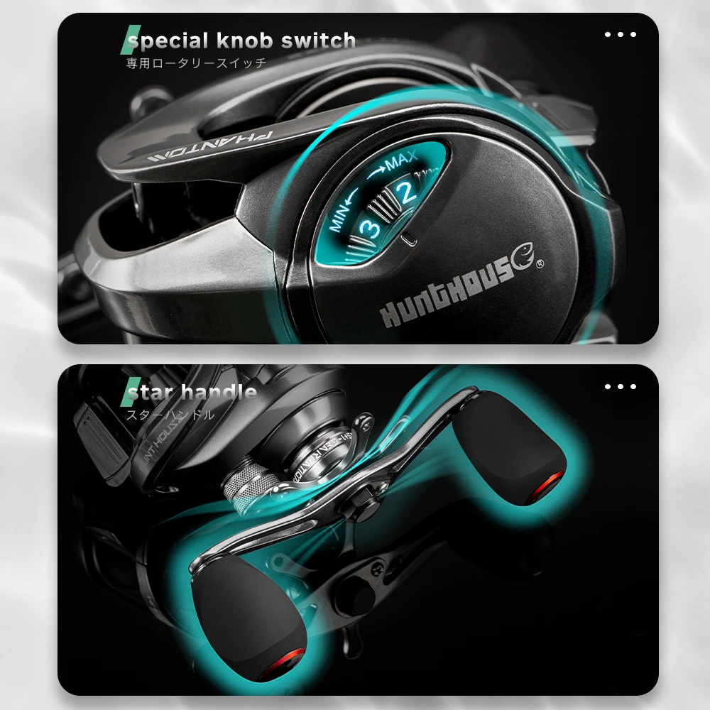 Carrete Baitcast Hunthouse 7.1:1 con Arrastre de 8kg - imagen 2