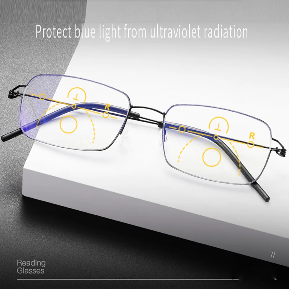 

Screwless Hinge silicon nose pad anti-slip ear sleeves Progressive Multifocus Reading Glasses +0.75 +1 +1.25 +1.5 +1.75 +2 To +4