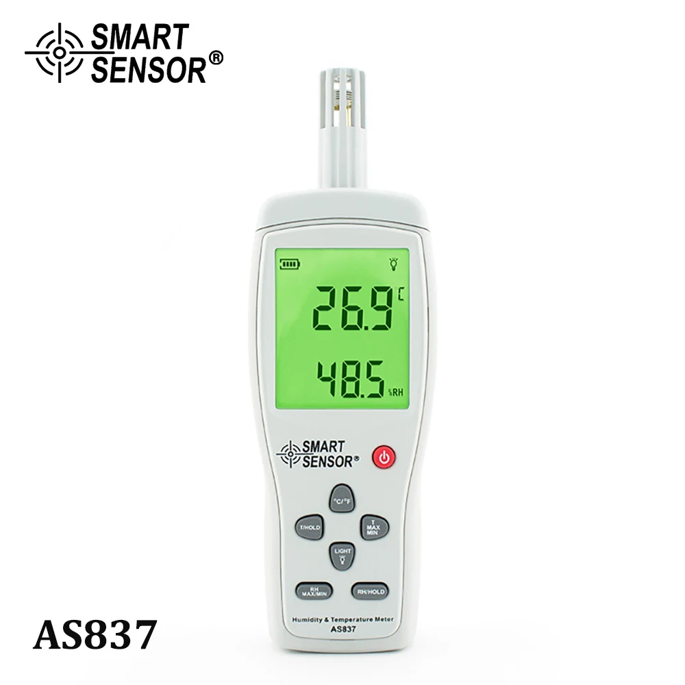 SMART SENSOR AS837 Digital hygrometer humidity temperature meter temperature tester -10-50C 5%RH~98%RH LCD Display Max/Min