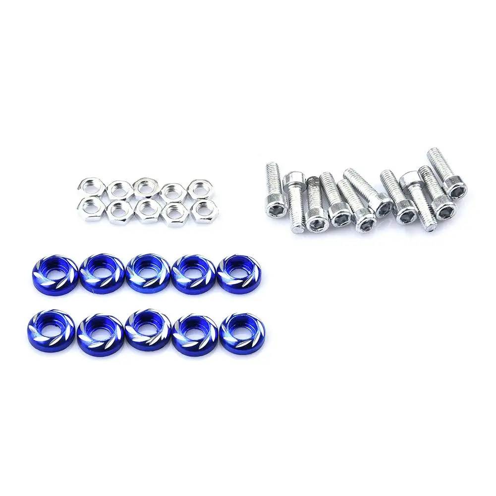 10PCS Decorative Color Screws License Plate Screws Nuts Bolts Motorcycles