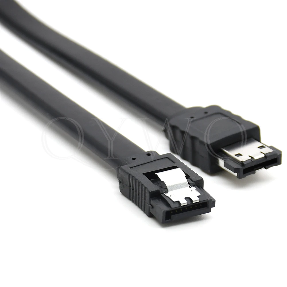 50cm 100cm SATA to eSATA Cable Shielded Extender Extension HDD SSD Data Cable Black