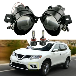 1pair Left + right LED 35W H11 6000K Super bright Lens Fog Lamps Fog Lights 26150-89905 For N issan X trail T32 Rogue 2014-2017