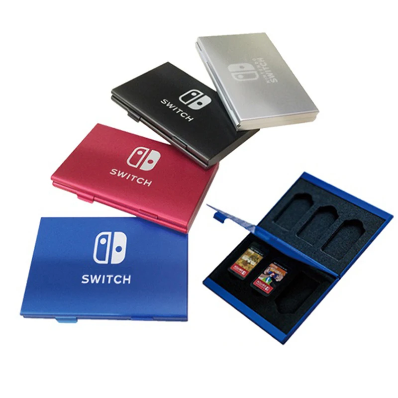 Aluminum Game Card Storage Box for Nintendo Switch Game Cards Holder Bag Hard Shell Cover Case Switch OLED & lite Accessories