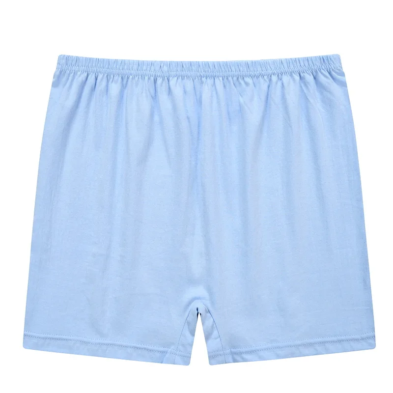 Boxers de algodão monocromático respirável masculino, cuecas domésticas, shorts boxer macios, calcinha masculina solta para o papai