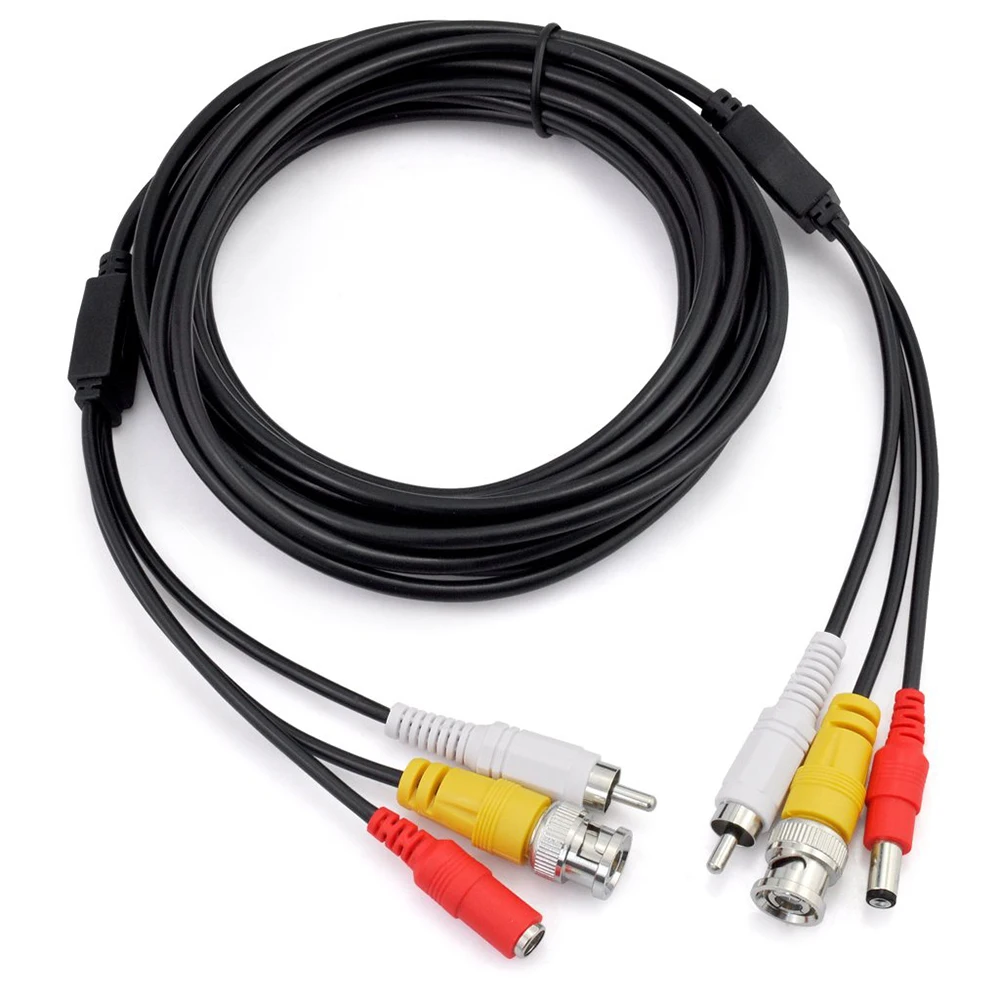 BNC Extension Cable 3 IN 1 Video Audio Power Cable CCTV Coaxial For AHD Camera Surveillance System