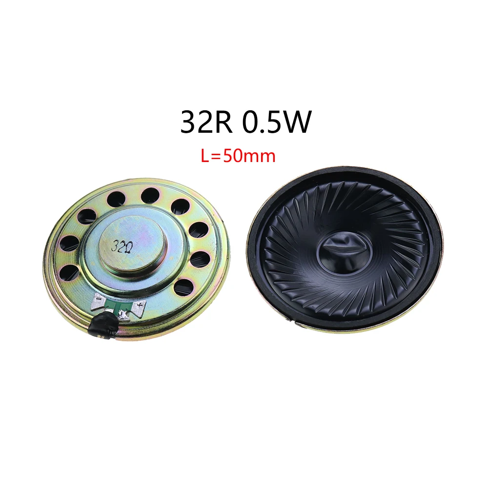 JCD 1Pcs New Ultra-thin speaker 32 ohms 0.25 watt 0.5W 32R speaker Diameter 23mm 28mm 29mm 36mm 50mm