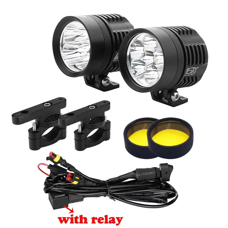 Faros LED Auxiliares TAPMING Para BMW R1200GS Y F800GS – 60W, 4000 Lúmenes, IP67, Haz Puntual Con Soporte Ajustable 360°