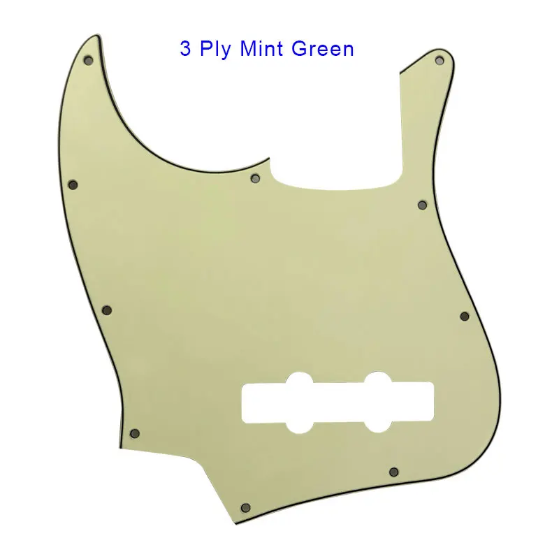 Pleroo Custom Quality Pickguard - For Left Handed US 10 Holes 4 String Standard Jazz Bass Guitar Pickguard Scratch Plate