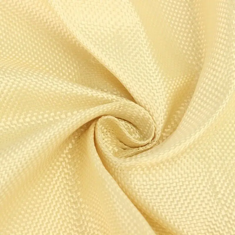 200g Fabric Woven Aramid Fiber Cloth Plain 100cm/39.4\'\' Width Yellow