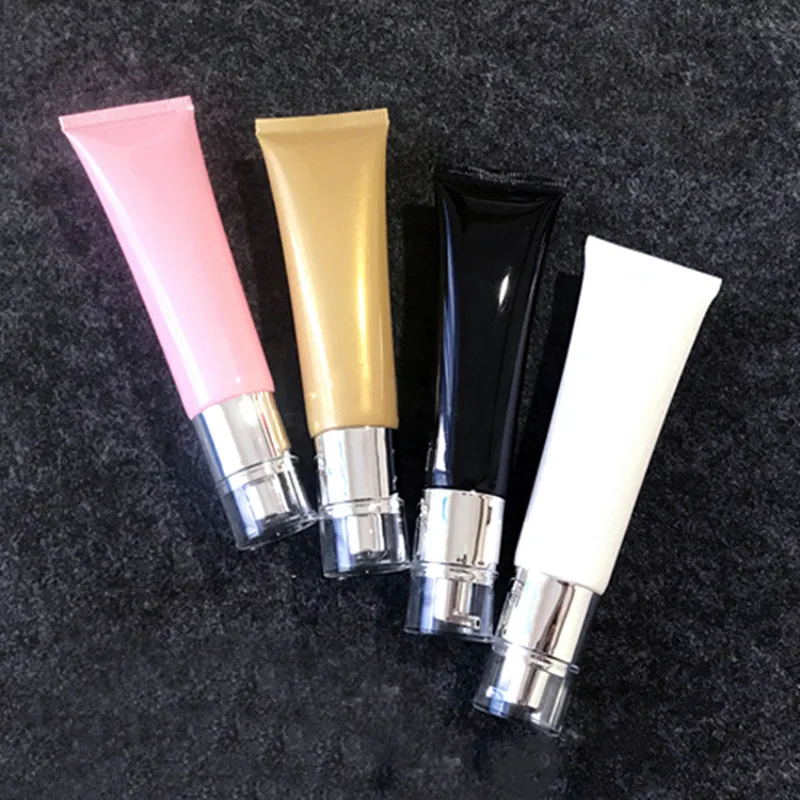 Großhandel neue 40/50 ml kosmetische weiche Röhren Vakuumpumpe Kopf Quetschschlauch Flaschen Augencreme Flaschen Sonnenschutz nachfüllbare Flaschen