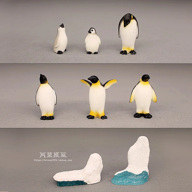 Marine Life Model Glaciers Scene Ornaments Mini Penguin Ice Crystals Iceberg Aquarium Decor Fish Tank Miniature Accessories Toys