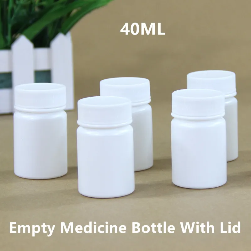 

Empty 40ML Medicine Bottles with Screw Cap and Aluminum Foil Gasket for Pill Capsule Food Grade Packing Container 50PCS