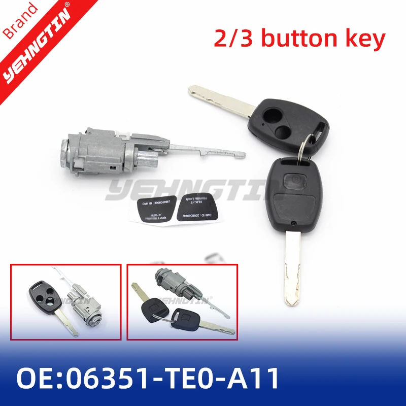 06351-TE0-A11 06351TE0A11 35130-SAA Ignition Switch Cylinder Lock for Honda Accord CRV Fit Civic 2003~2011 with 2/3 Button Key