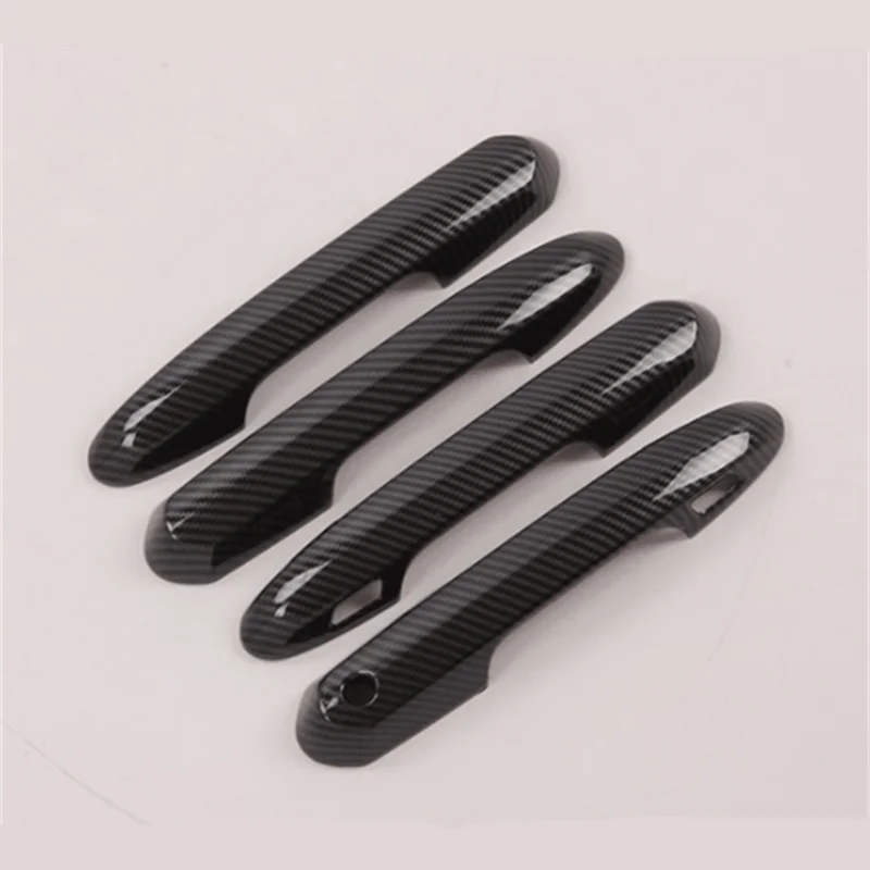 

4pcs/ set Chrome Carbon Fiber Style Handle Cover For Toyota Rav 4 Rav4 2019 2020 2021 2022 Exterior Handle Cover Sticker Styling