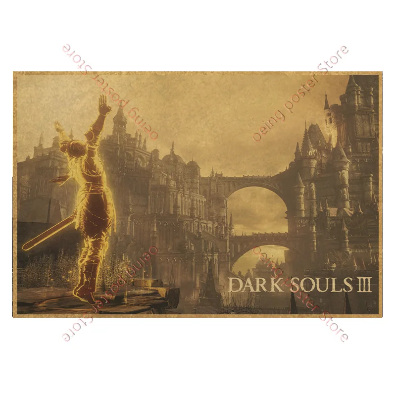 Classic game poster The Dark Souls 3 decorative painting Kraftpaper Poster wall art  painting decorative posters and prints