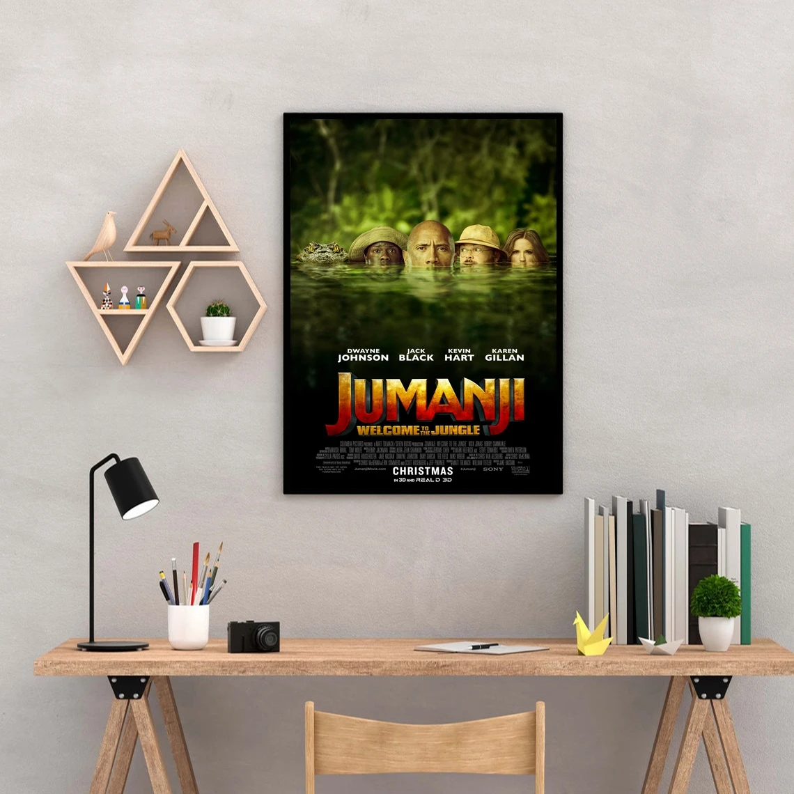 Póster de película Jumanji Welcome To The Jungle, lienzo impreso, decoración del hogar, pintura de pared (sin marco)