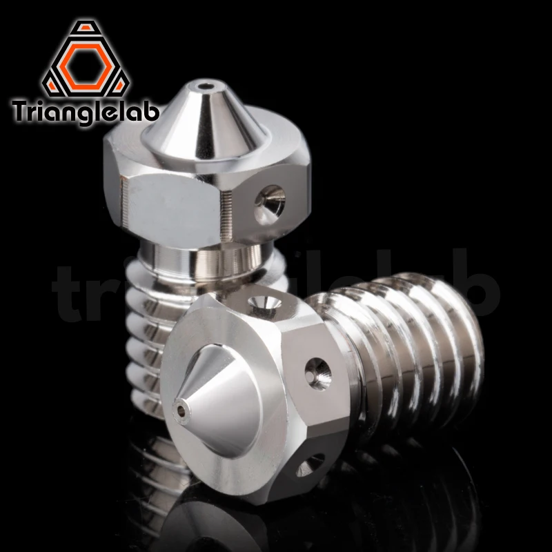 R Trianglelab E-V6 Bico de cobre banhado durável antiaderente de alto desempenho para impressoras 3D Hotend M6 Thread para V6 Hotend Prusa