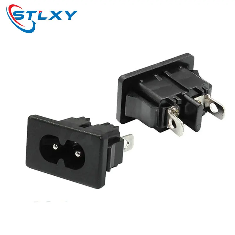 inlet plug connector AC Power Socket 250V red lamp rocker Switch 10A fuse female rewirable power connector plug