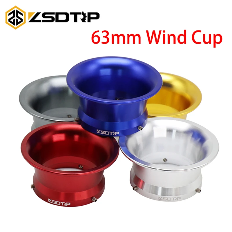 ZSDTRP 63mm KEIHIN PWK34 36 38 40 42mm Competitive Moto Modified Carburetor Air Filter Cup The Wind Cup Color Horn Cup Aluminium