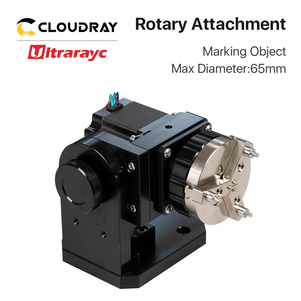 Imagem -02 - Ultrarayc Acessório Rotativo com Chuck Fibra Laser Marcação Máquina de Gravura Copa e Anel Carta Faça Você Mesmo Diâmetro Max 65 Milímetros